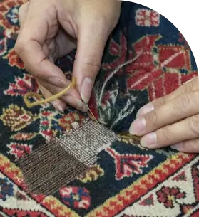 رفوی انواع فرش در قالیشویی حکمت